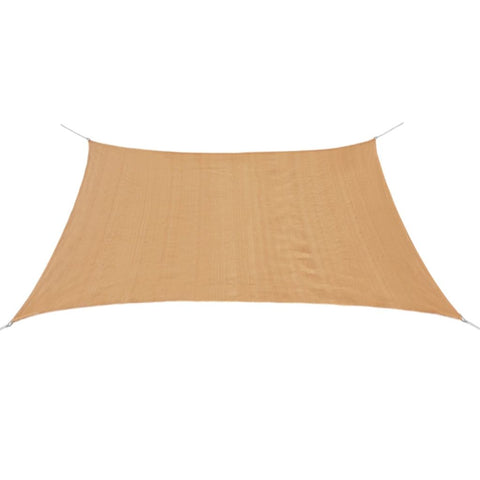 Parasole a vela HDPE Quadrato 3,6x3,6 m Beige