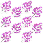 Foglie Artificiali di Ginko 10 pz Viola 65 cm