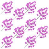 Foglie Artificiali di Ginko 10 pz Viola 65 cm