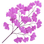 Foglie Artificiali di Ginko 10 pz Viola 65 cm