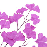 Foglie Artificiali di Ginko 10 pz Viola 65 cm