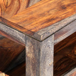 Tavolino da Caff? Grigio 100x50x40cm in Legno Massello Sheesham