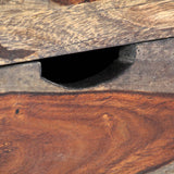 Tavolino da Caff? Grigio 100x50x40cm in Legno Massello Sheesham