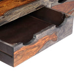 Tavolino da Caff? Grigio 100x50x40cm in Legno Massello Sheesham
