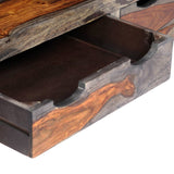 Tavolino da Caff? Grigio 100x50x40cm in Legno Massello Sheesham