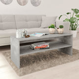 Tavolino da Caff? Grigio Calcestruzzo 100x40x40 cm Truciolato