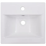 Lavabo da Incasso 42x39x18 cm in Ceramica Bianco