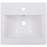 Lavabo da Incasso 42x39x18 cm in Ceramica Bianco
