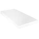 Letto con Materasso Grigio Scuro in Tessuto 90x200 cm