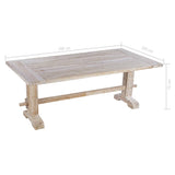 Tavolo da Pranzo 200x100x75 cm in Legno Massello di Teak