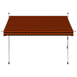 Tenda da Sole Retrattile Manuale 250 cm Arancione e Marrone