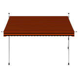Tenda da Sole Retrattile Manuale 250 cm Arancione e Marrone