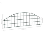 Set Recinzione da Giardino ad Arco 77,3x26 cm Verde