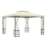 Gazebo con Tende 300x300x265 cm Crema