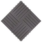 Pannelli Decking 20 pz Grigio Slavato 30x30cm Massello d'Acacia