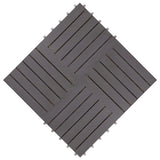 Pannelli Decking 20 pz Grigio Slavato 30x30cm Massello d'Acacia
