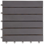 Pannelli Decking 20 pz Grigio Slavato 30x30cm Massello d'Acacia