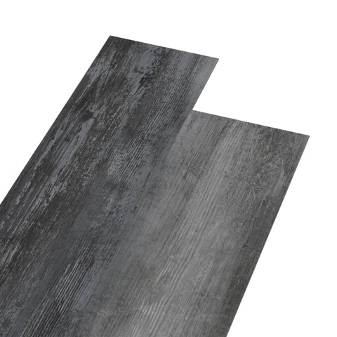 Listoni Pavimento in PVC 4,46 m 3 mm Autodesivi Grigio Lucido