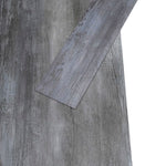 Listoni Pavimento in PVC 4,46 m 3 mm Autodesivi Grigio Lucido