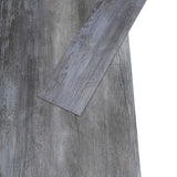 Listoni Pavimento in PVC 4,46 m 3 mm Autodesivi Grigio Lucido