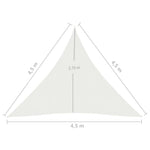 Vela Parasole 160 g/m Bianca 4,5x4,5x4,5 m in HDPE