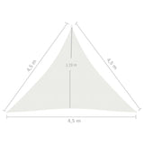 Vela Parasole 160 g/m Bianca 4,5x4,5x4,5 m in HDPE