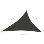 Vela Parasole 160 g/m Nera 4x5x6,8 m in HDPE