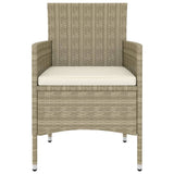 Set Divani da Giardino 5 pz in Polyrattan Beige