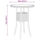 Set Divani da Giardino 5 pz in Polyrattan Beige