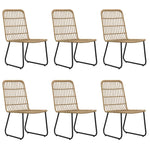 Set da Pranzo da Giardino 7 pz in Polyrattan e Vetro
