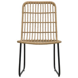Set da Pranzo da Giardino 7 pz in Polyrattan e Vetro