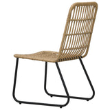 Set da Pranzo da Giardino 7 pz in Polyrattan e Vetro