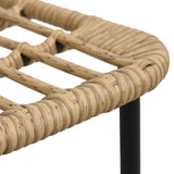 Set da Pranzo da Giardino 7 pz in Polyrattan e Vetro