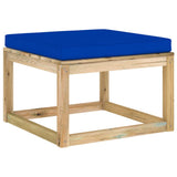 Set Divani da Giardino 7pz con Cuscini Legno di Pino Impregnato