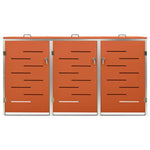 Copribidone per Spazzatura Triplo 207x77,5x112,5cm Acciaio Inox