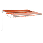 Tenda da Sole Retrattile Manuale Pali 4,5x3 m Arancio Marrone