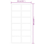 Porta Scorrevole in Vetro ESG e Alluminio 102x205 cm Nera