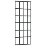 Porta Scorrevole in Vetro ESG e Alluminio 76x205 cm Nera