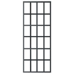 Porta Scorrevole in Vetro ESG e Alluminio 76x205 cm Nera