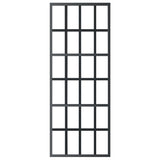 Porta Scorrevole in Vetro ESG e Alluminio 76x205 cm Nera