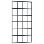 Porta Scorrevole in Vetro ESG e Alluminio 102x205 cm Nera