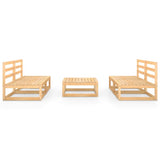Set Divani da Giardino 5 pz in Legno Massello di Pino