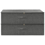 Scatole Portaoggetti 2 pz in Tessuto 70x40x18 cm Antracite