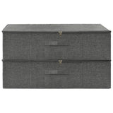 Scatole Portaoggetti 2 pz in Tessuto 70x40x18 cm Antracite
