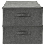 Scatole Portaoggetti 2 pz in Tessuto 70x40x18 cm Antracite