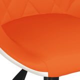 Sedie da Pranzo Girevoli 2 pz Arancione e Bianco in Similpelle