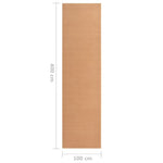 Tappeto Lungo in BCF Beige 100x400 cm