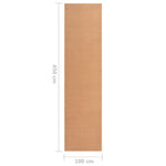 Tappeto Lungo in BCF Beige 100x450 cm