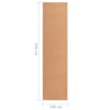 Tappeto Lungo in BCF Beige 100x450 cm