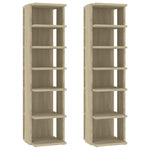 Scarpiere 2 pz Rovere sonoma 25x27x102 cm